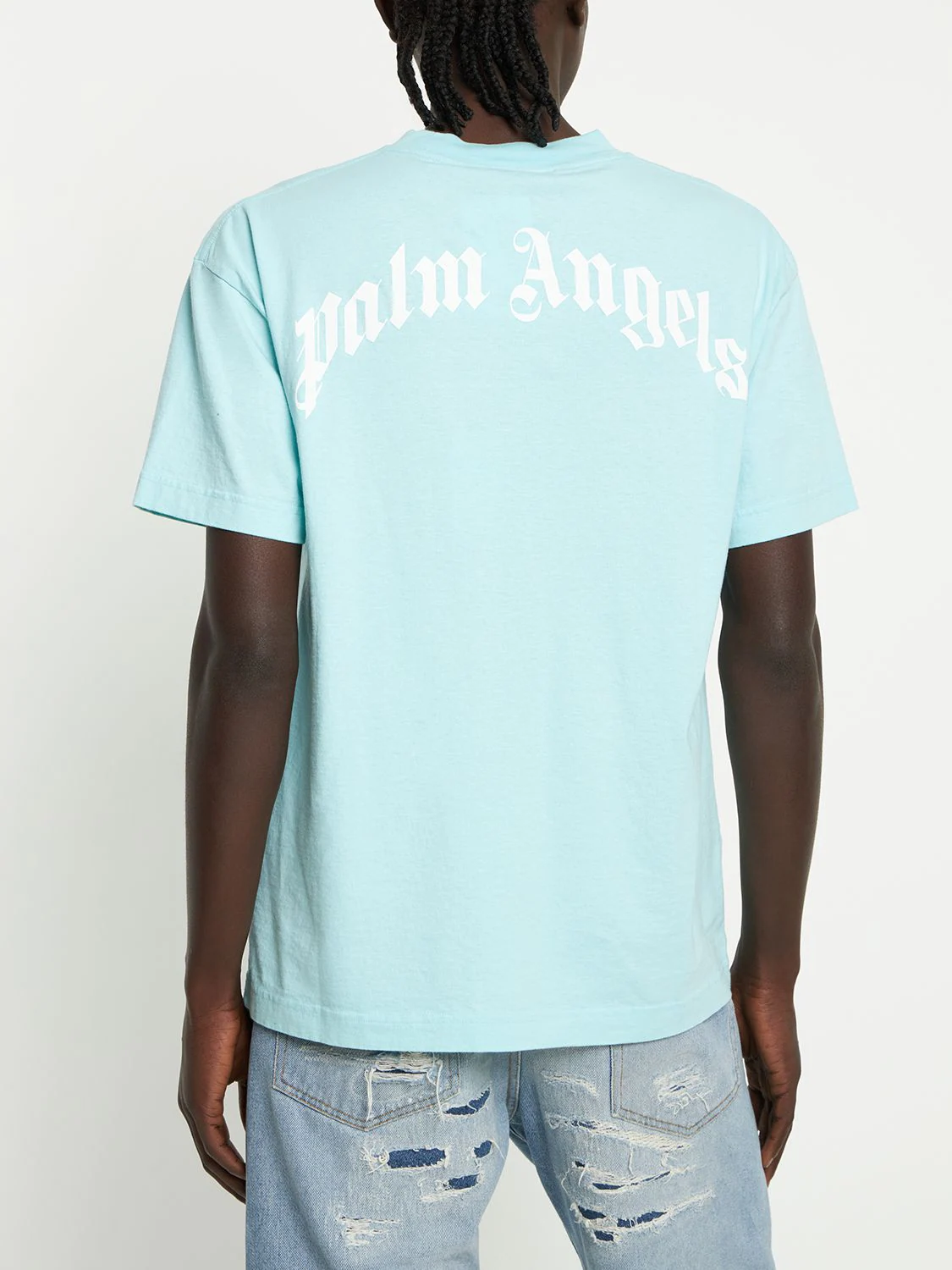 Palm Angels Shark Print T-Shirt Ice Blue