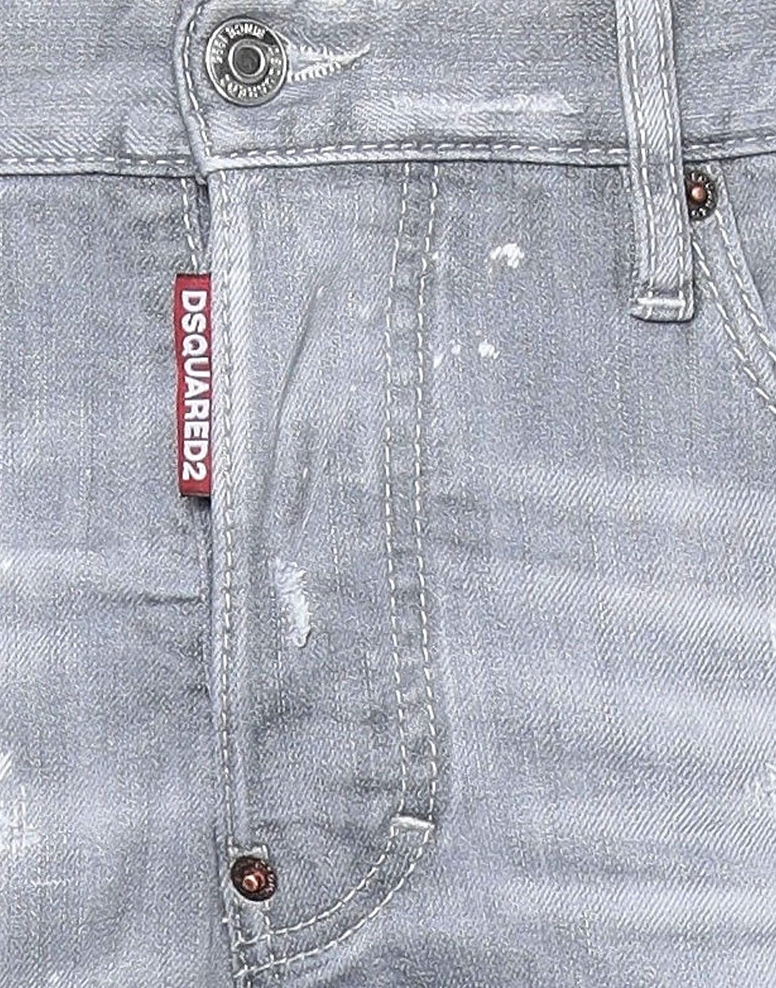 Dsquared2 Paint Splatter Distressed Stretch Skinny Jeans Grey