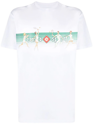 Casablanca logo-print organic-cotton T-shirt