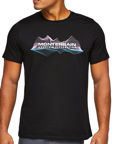 Monterrain Mountain Wave T-Shirt Jet Black